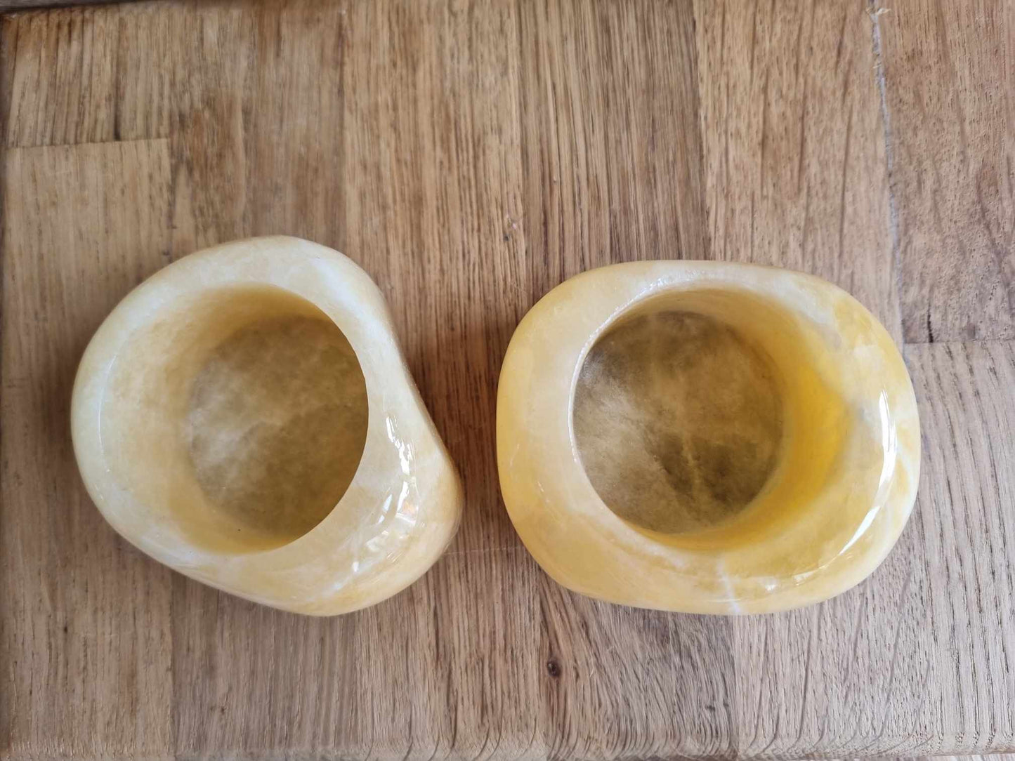 Calcite tea light holder