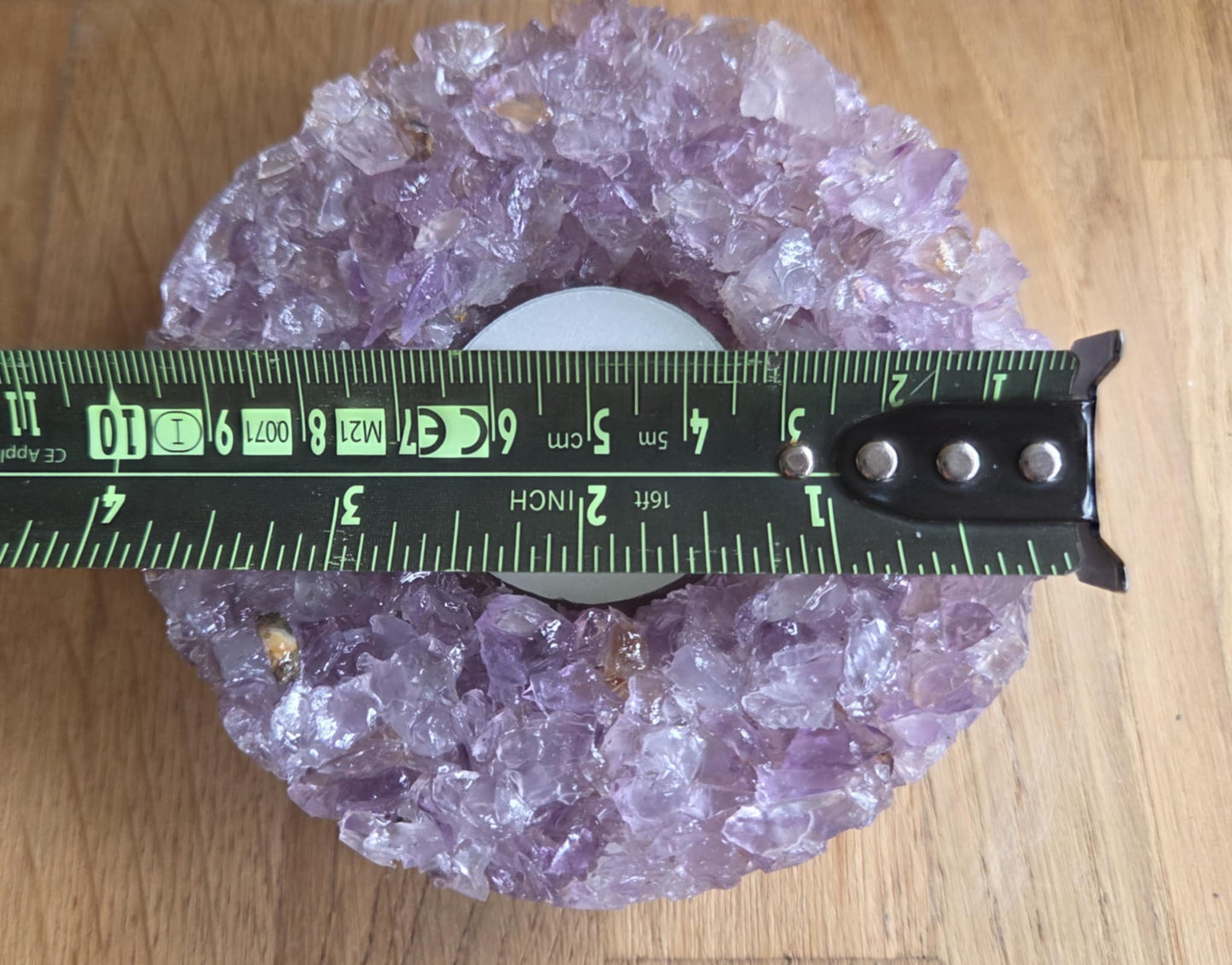 Gemstone chip tea light holder