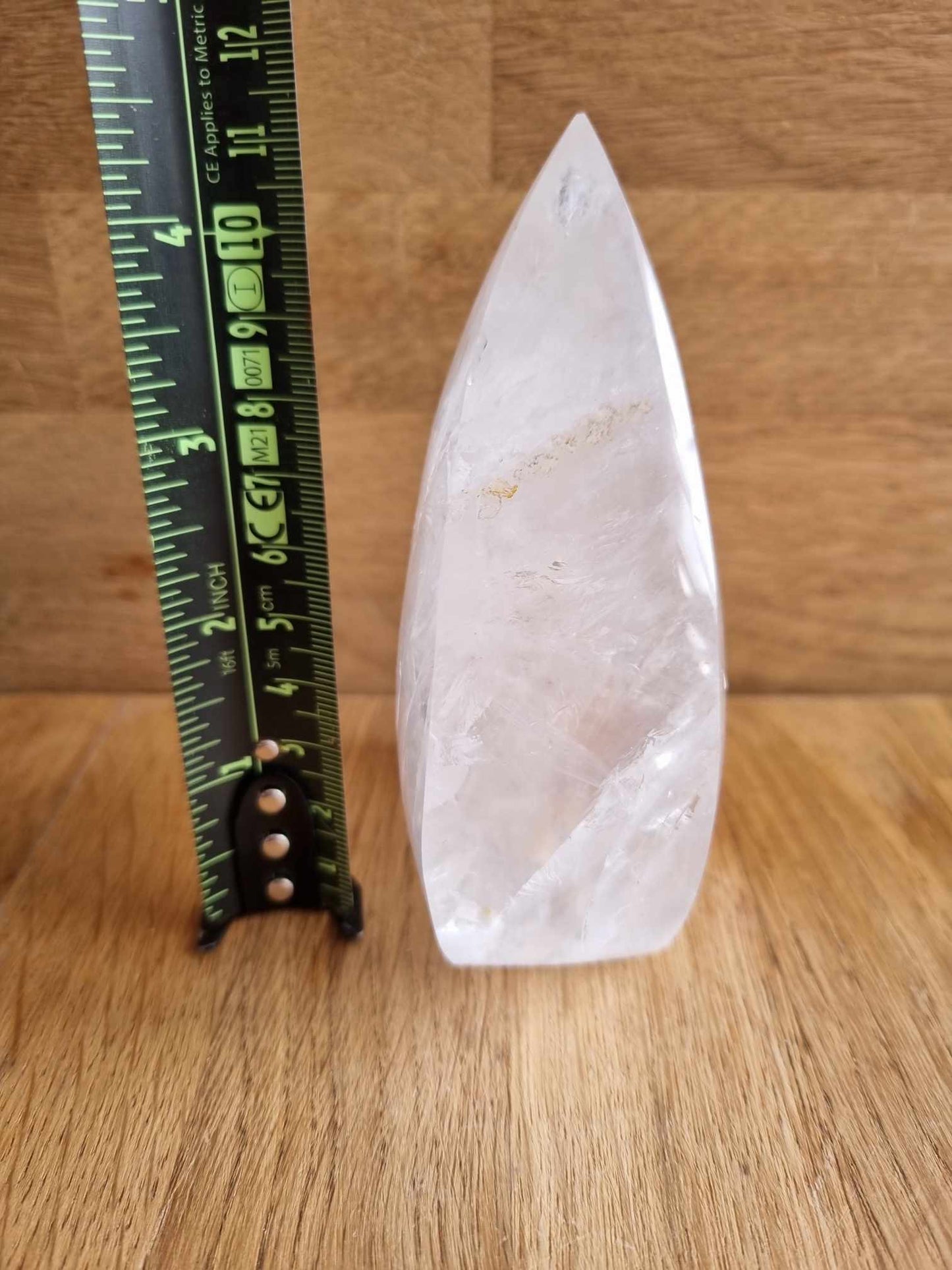 Clear quartz teardrop