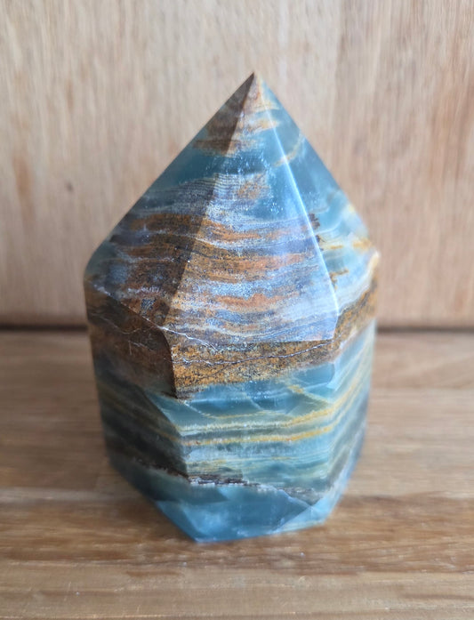 Blue Lemurian point, 7.3cm