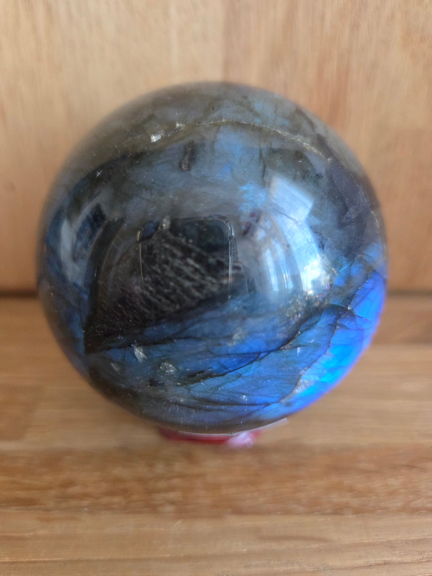 Labradorite sphere, 6.63cm