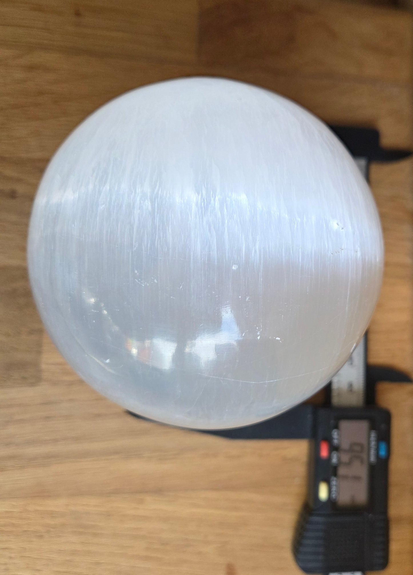 Selenite sphere, 9.5cm