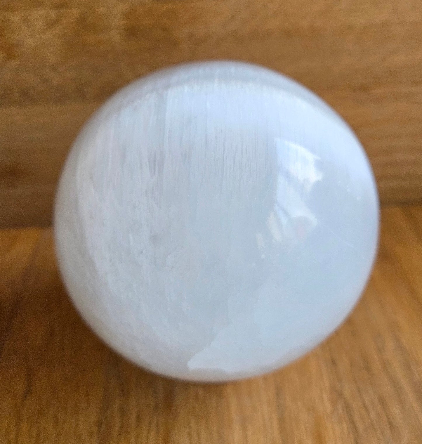 Selenite sphere, 9.5cm
