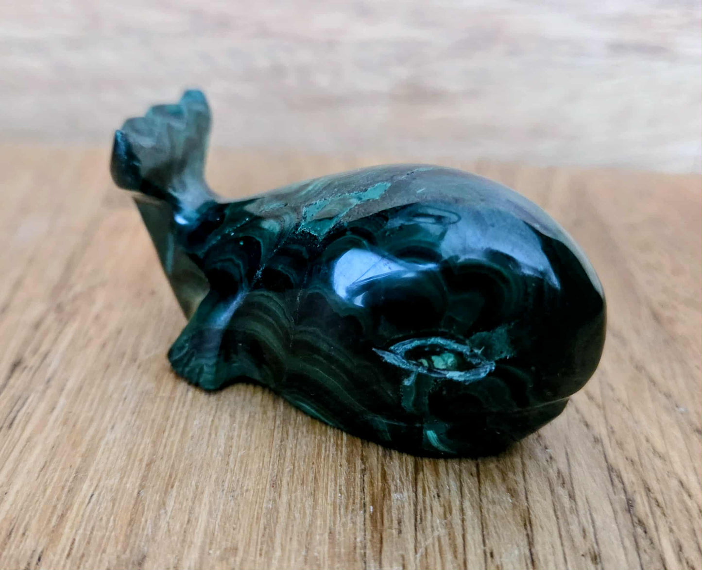 Malachite whale, 6cm