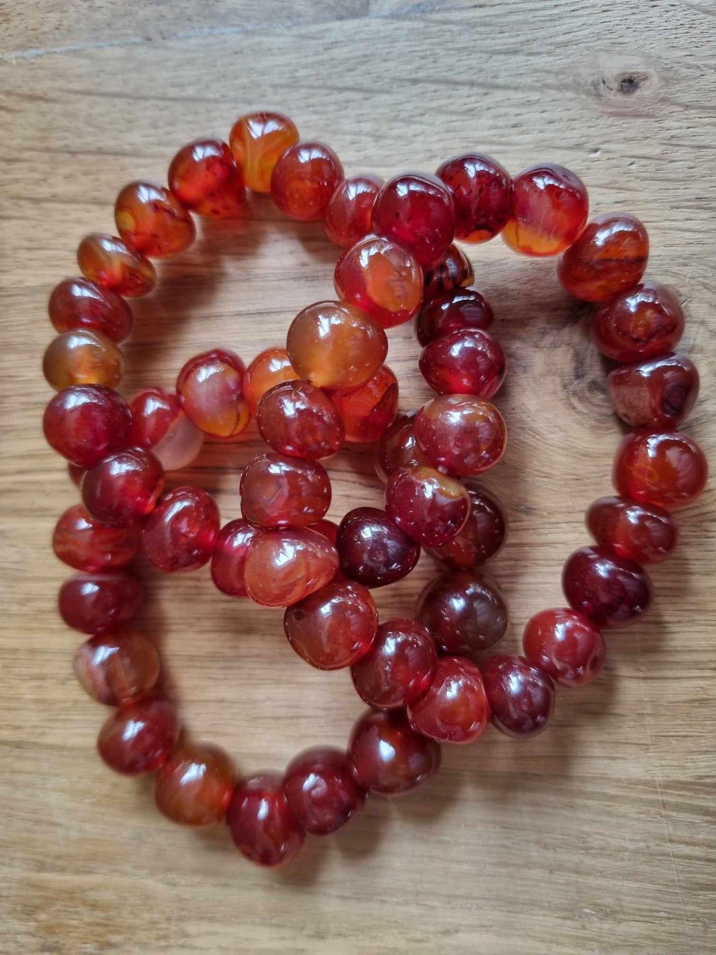 Carnelian large bead bracelet