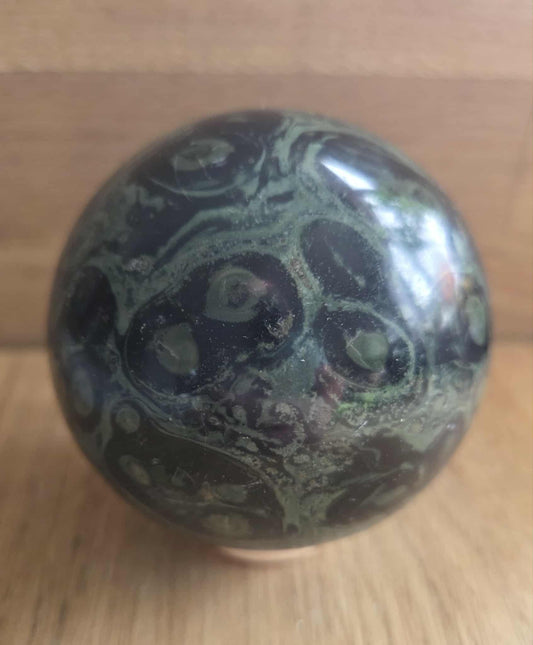 Kambaba Jasper sphere, 7.18cm