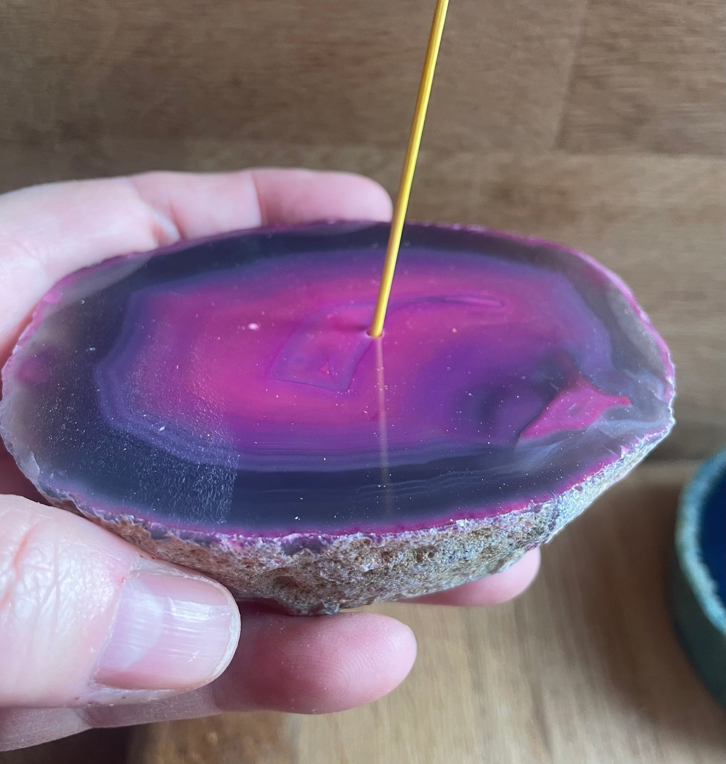 Agate incense holder