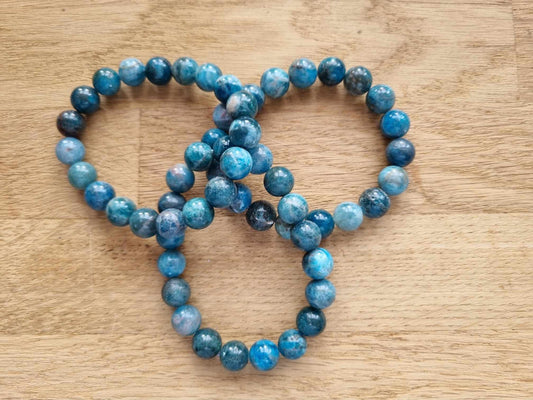 10mm apatite bead bracelet