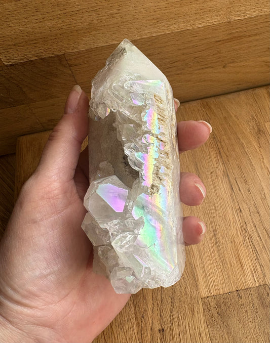Angel aura quartz point