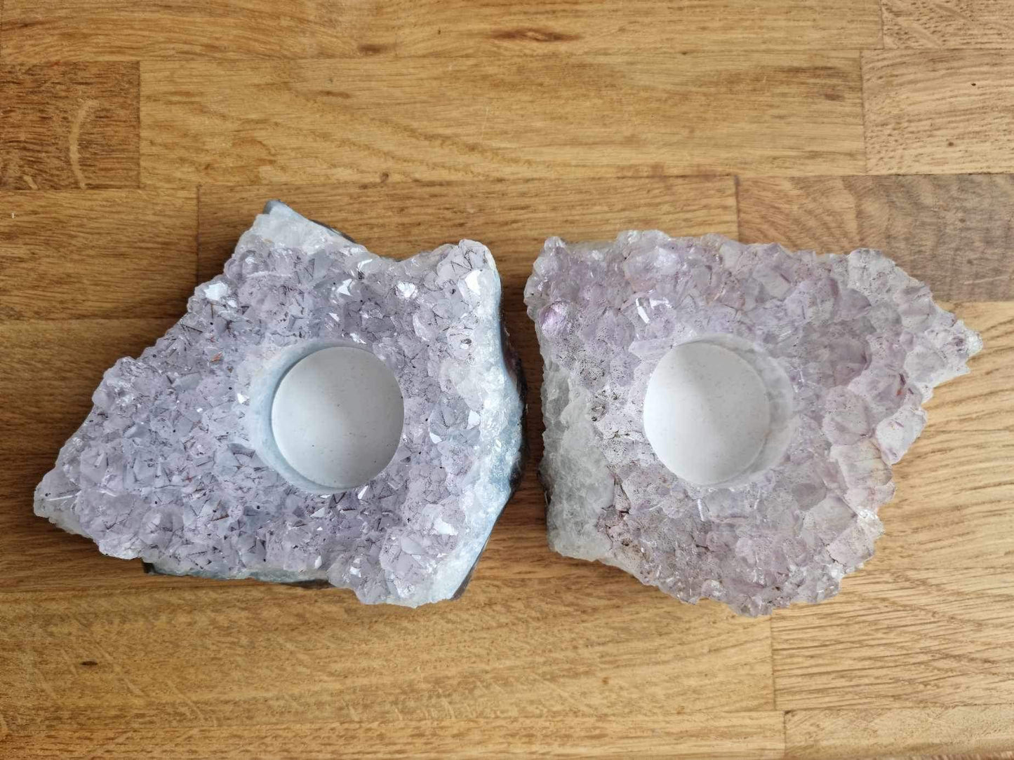 Amethyst tea light holder