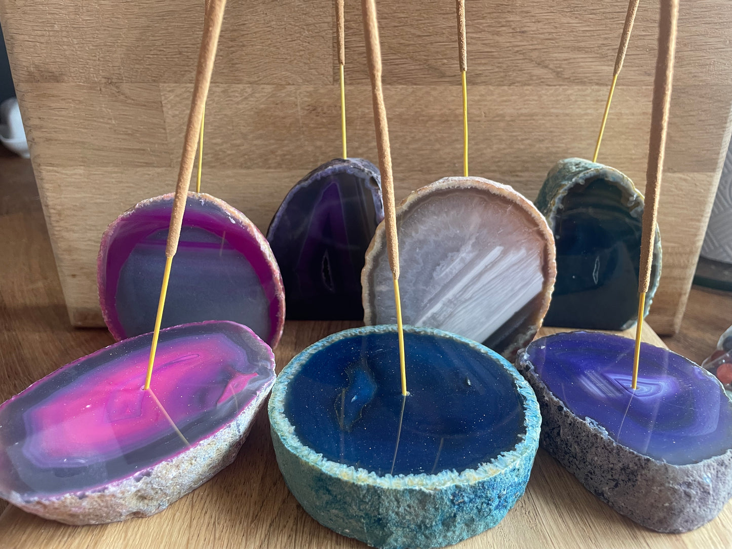 Agate incense holder