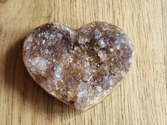 Amethyst druze heart