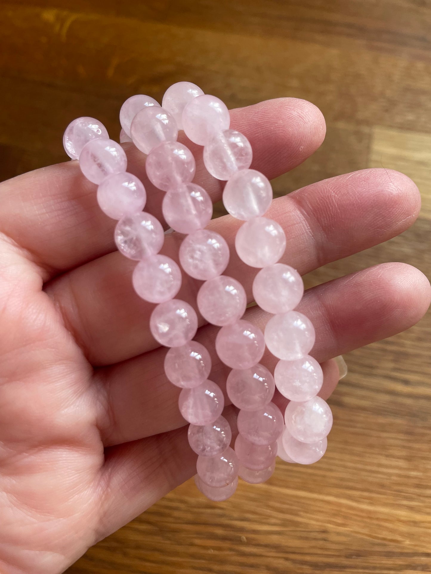 Rose quartz 8mm bead bracelet