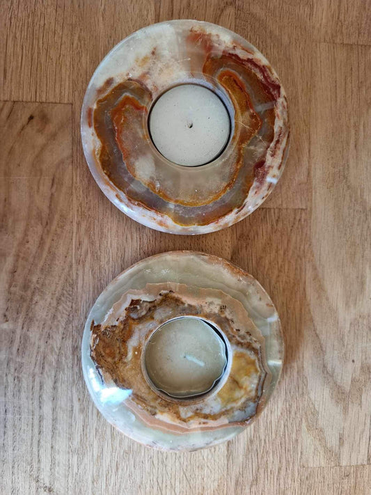 Onyx tea light holder