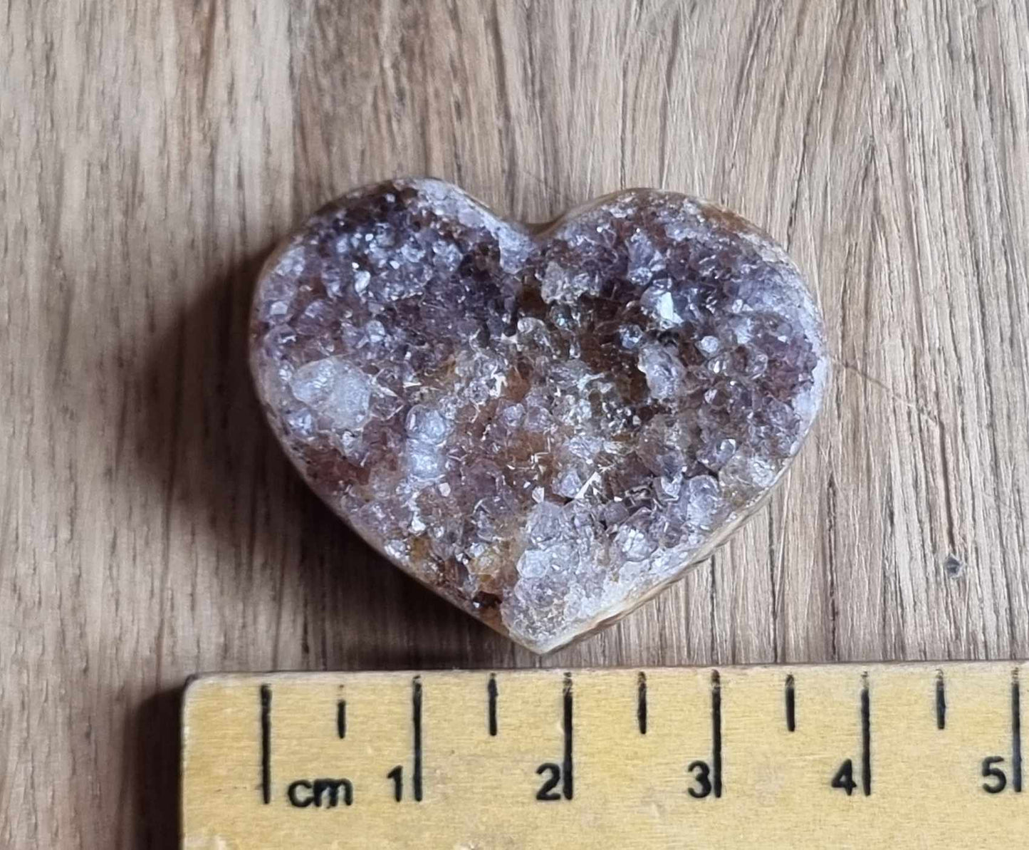 Amethyst druze heart