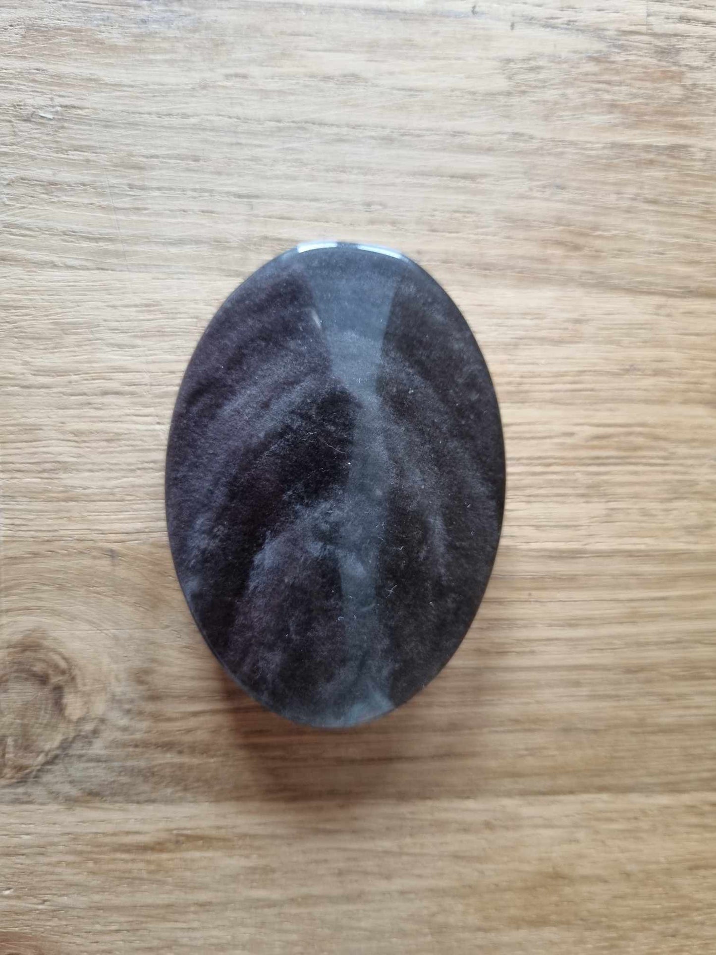 Sheen obsidian palm stone, 6.62cm