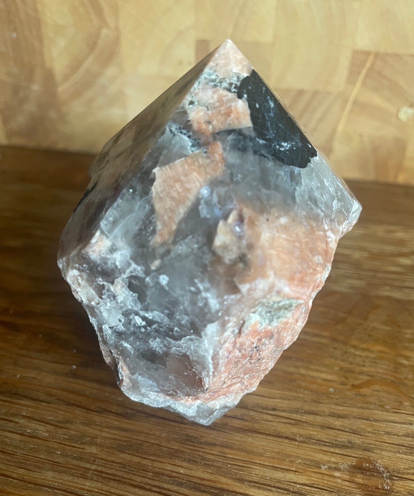 Tourmaline in feldspar with mica generator point