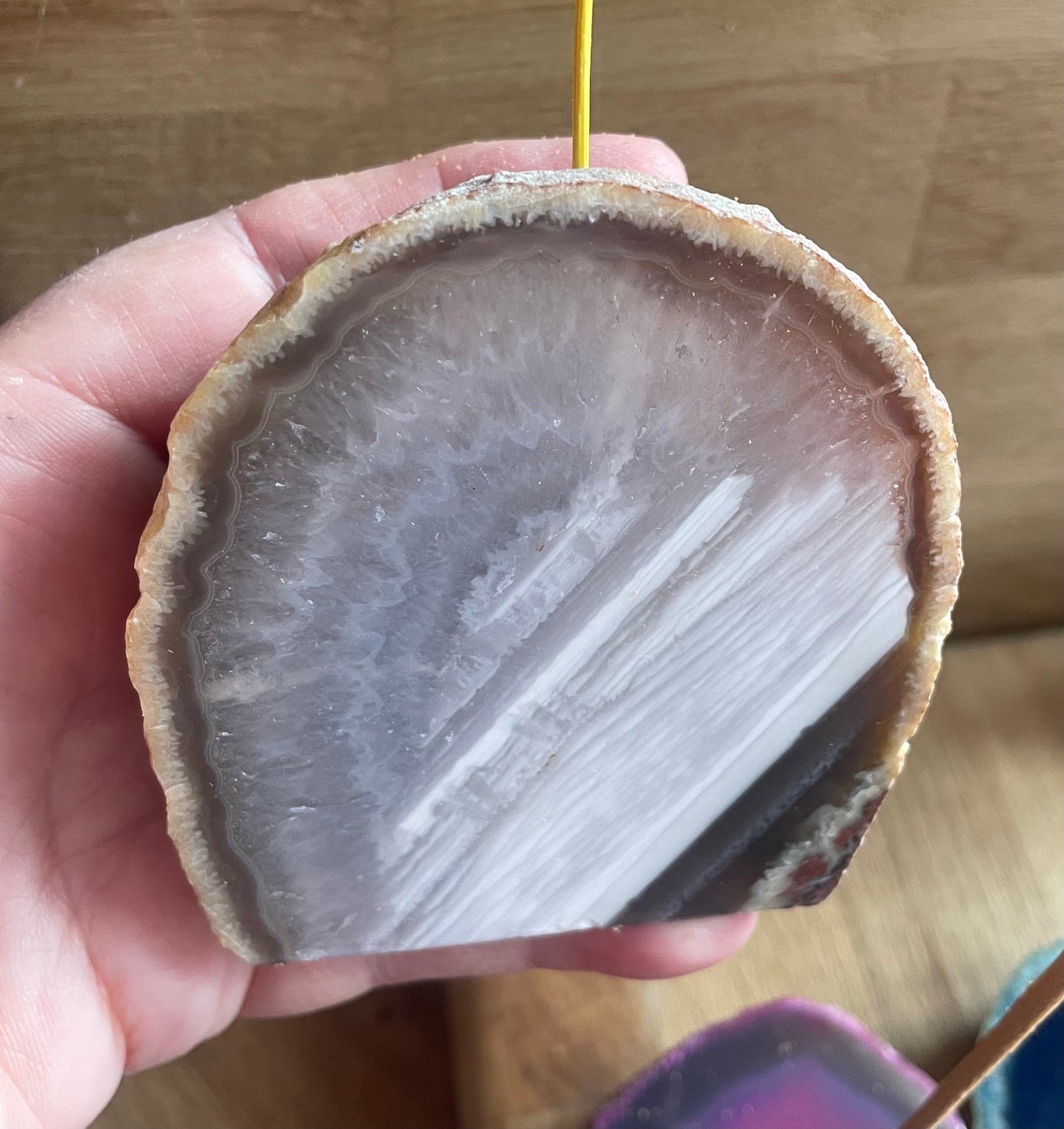 Agate incense holder