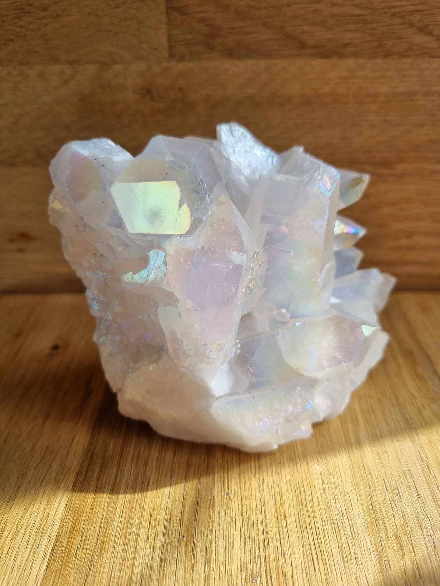 Angel aura quartz cluster