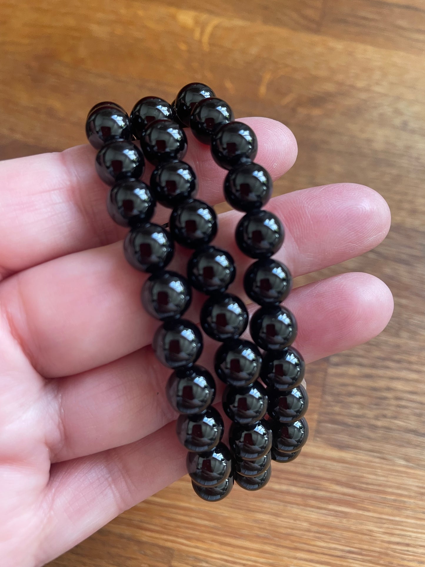 Black onyx 8mm bead bracelet