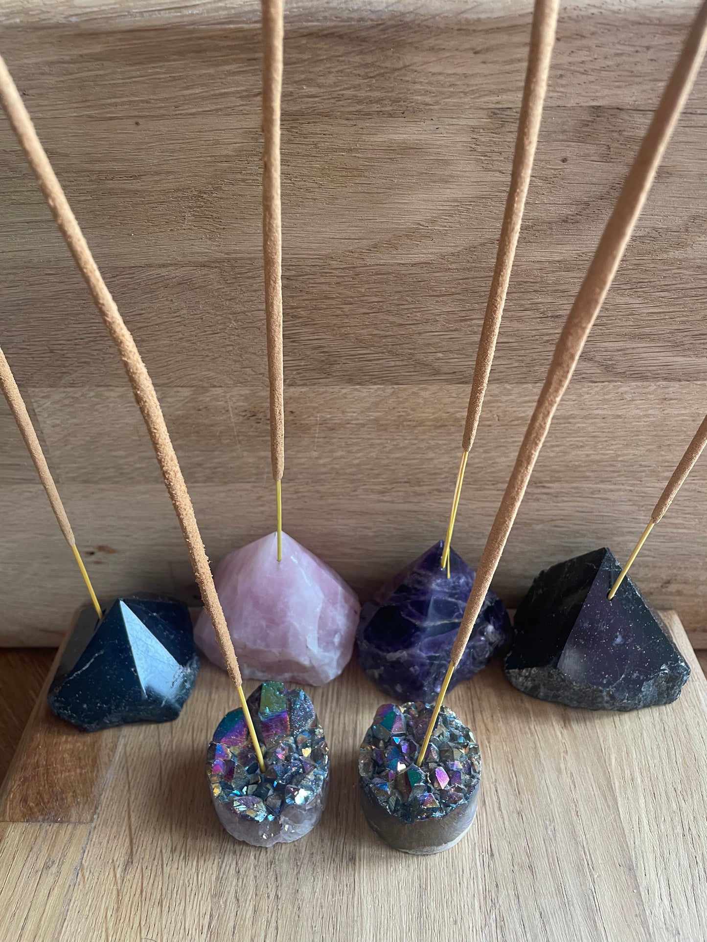 Crystal incense holder