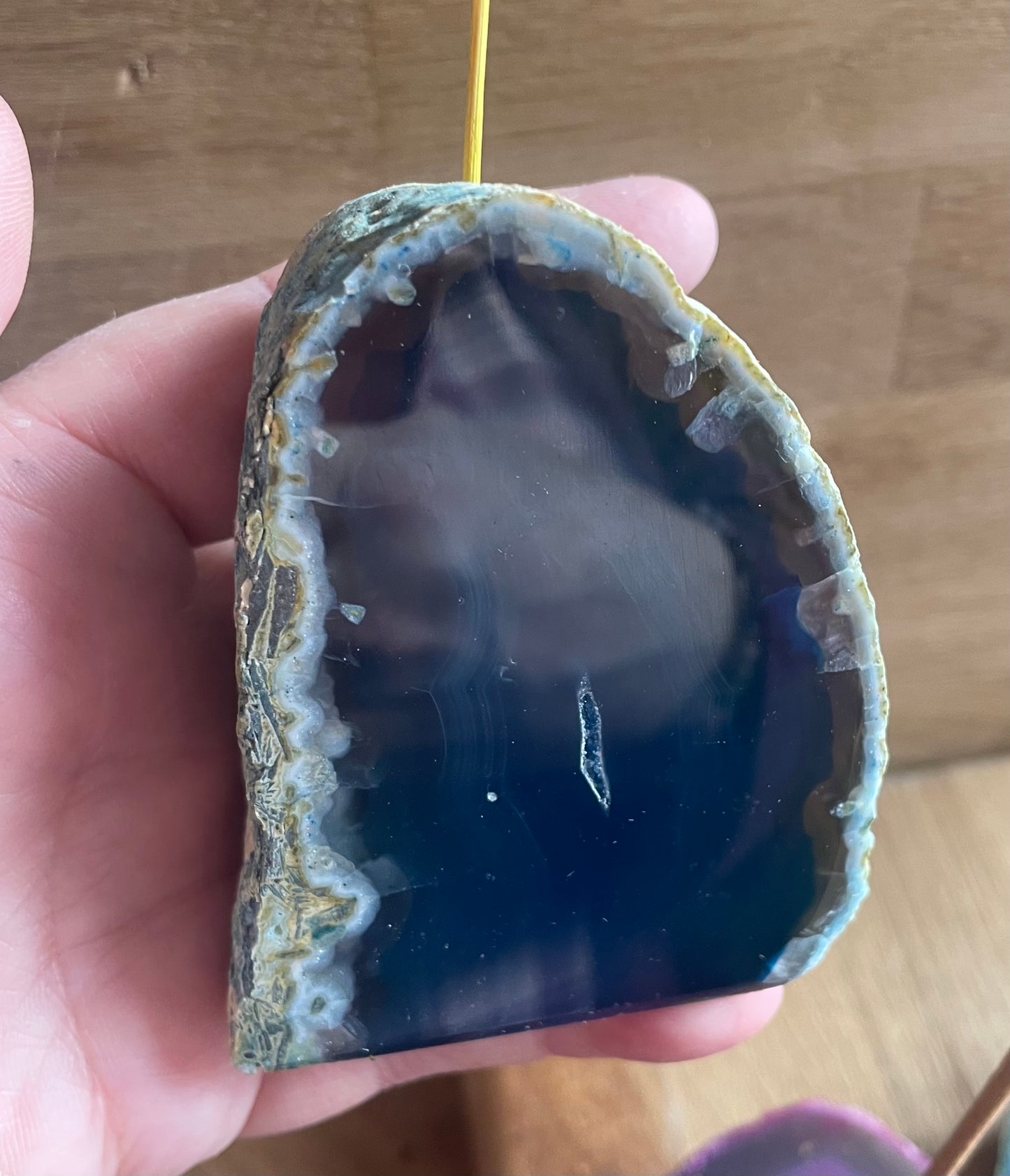 Agate incense holder