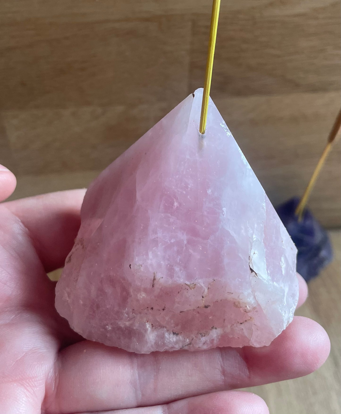 Crystal incense holder