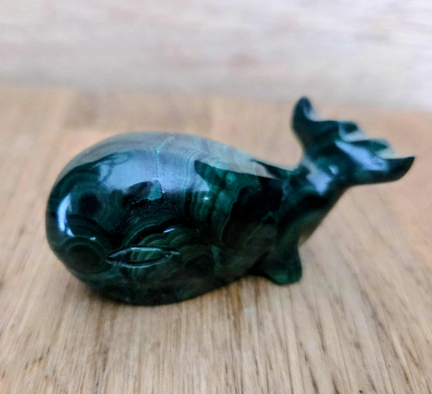Malachite whale, 6cm