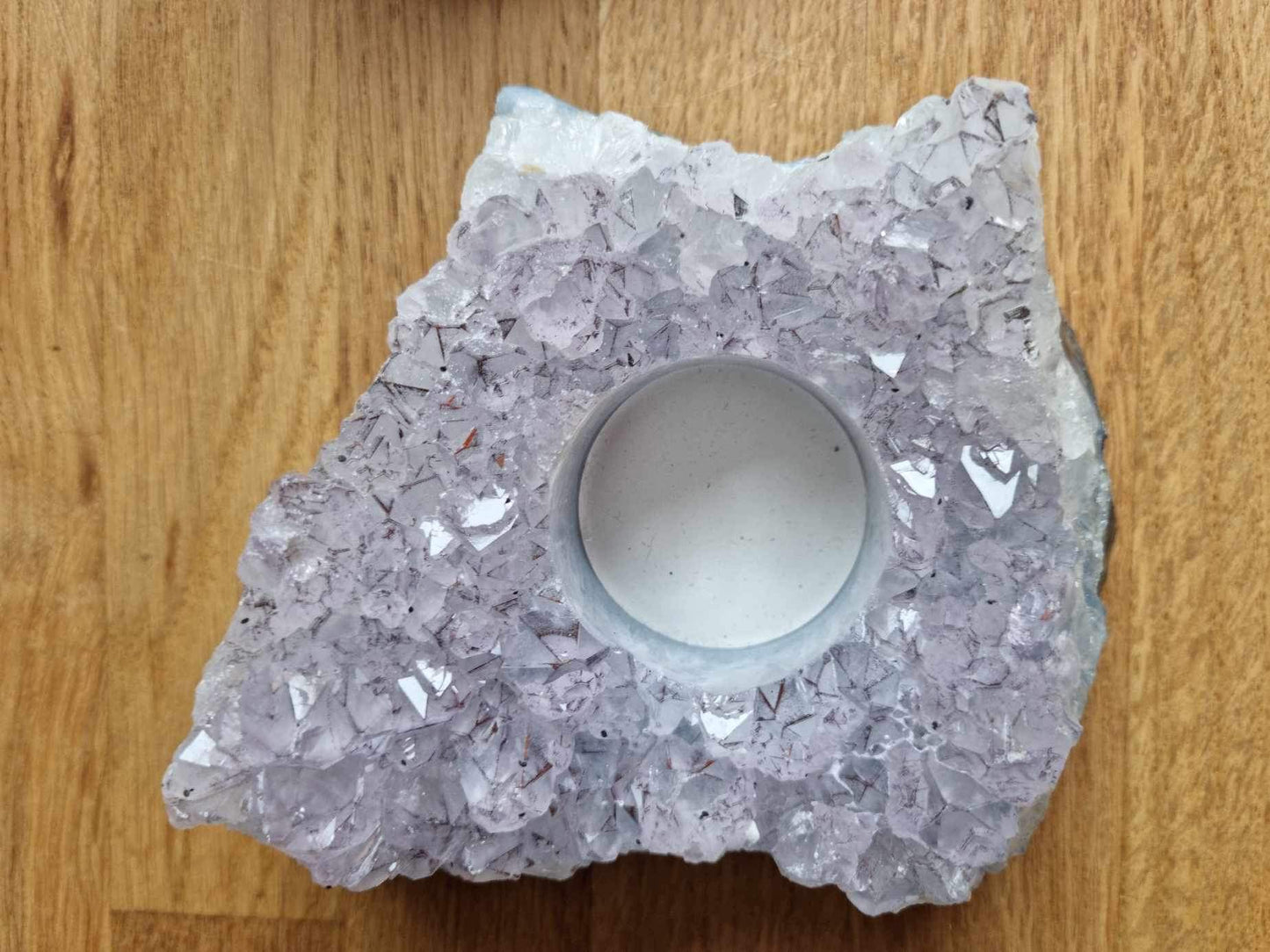 Amethyst tea light holder