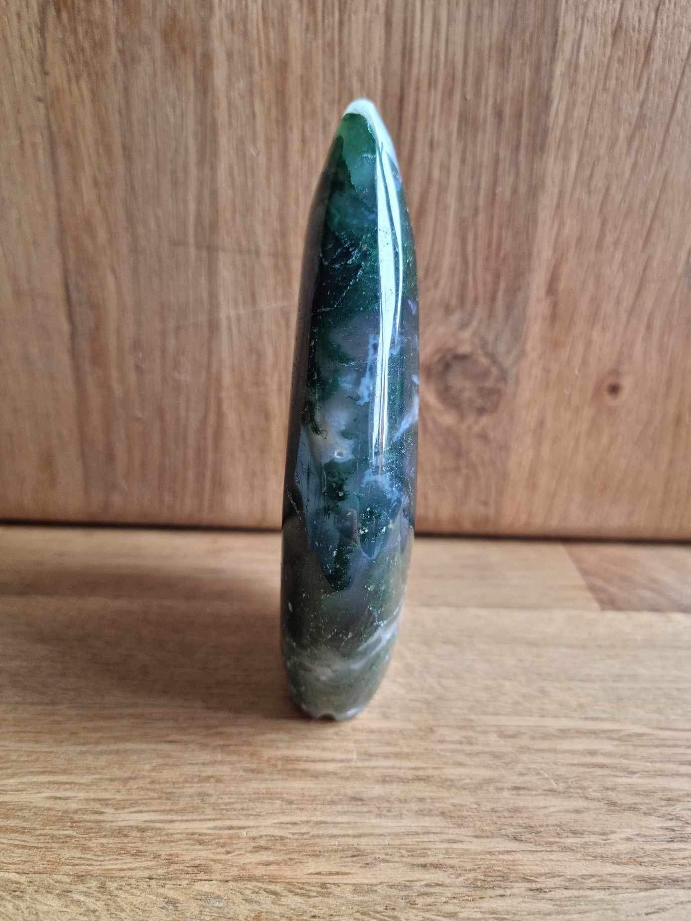 Moss agate tear drop