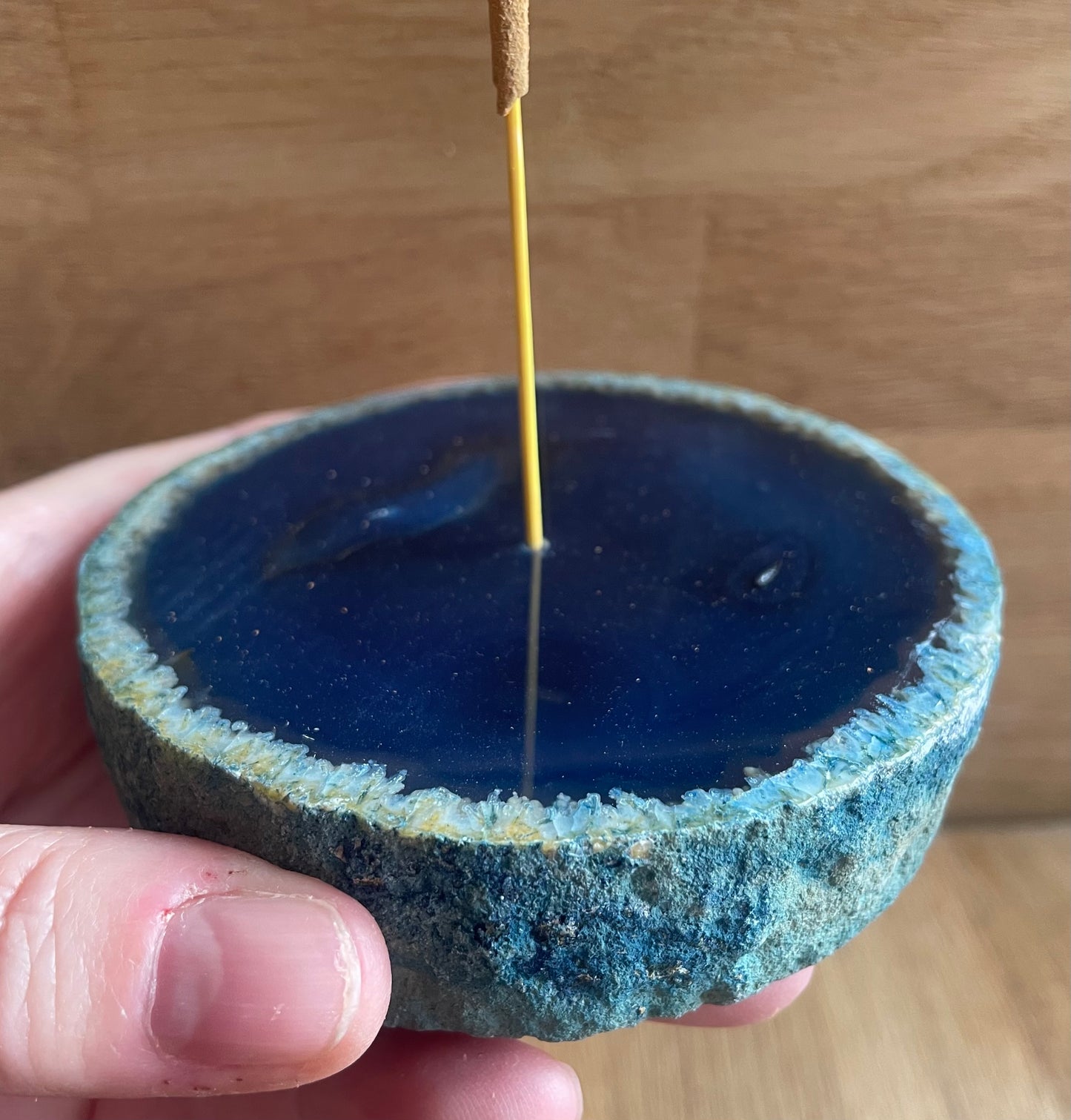 Agate incense holder