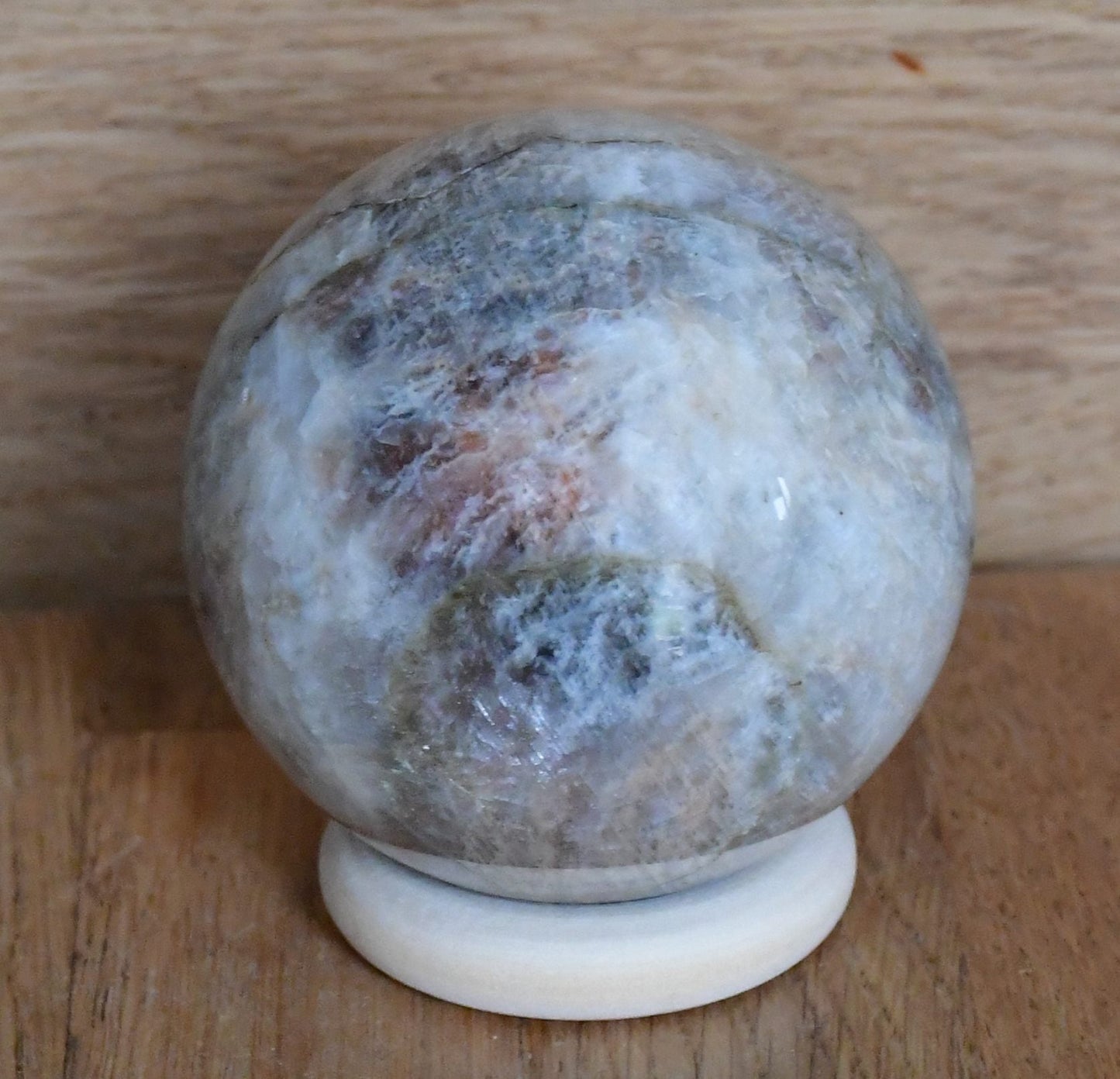 Moonstone sphere, 7.13cm