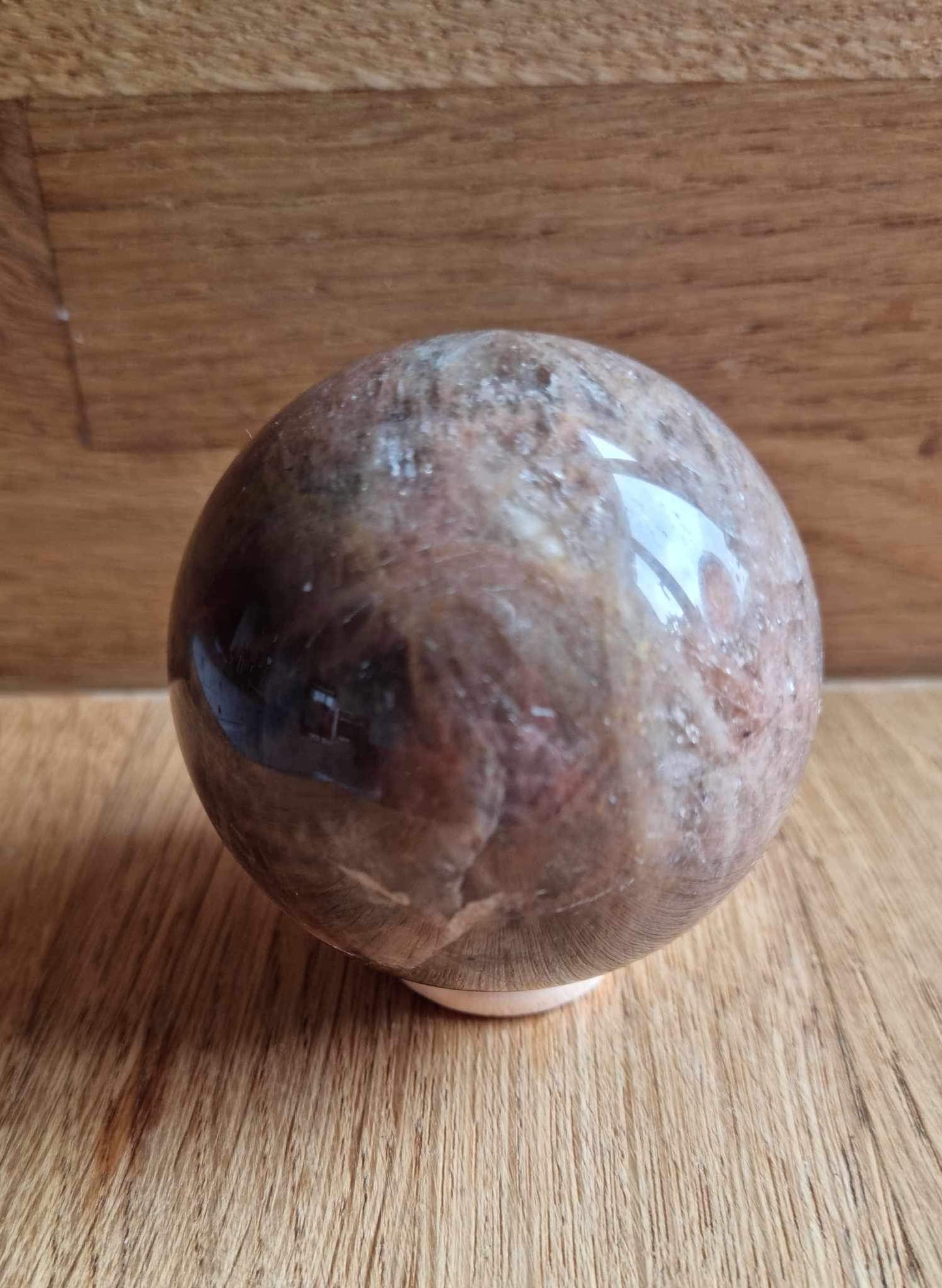 Black moonstone sphere, 5.83cm