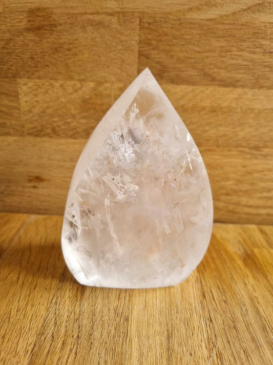 Clear quartz teardrop