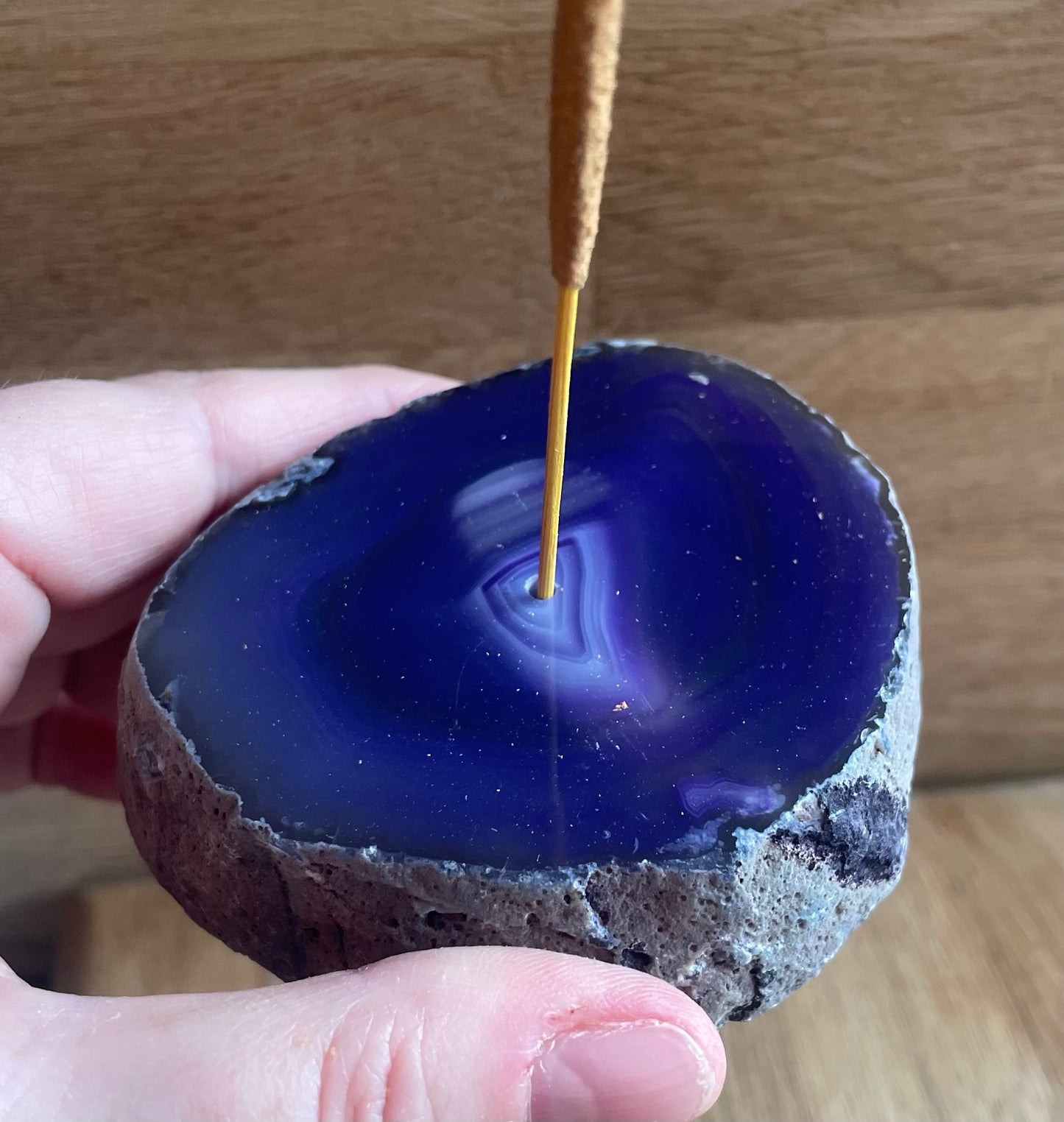 Agate incense holder