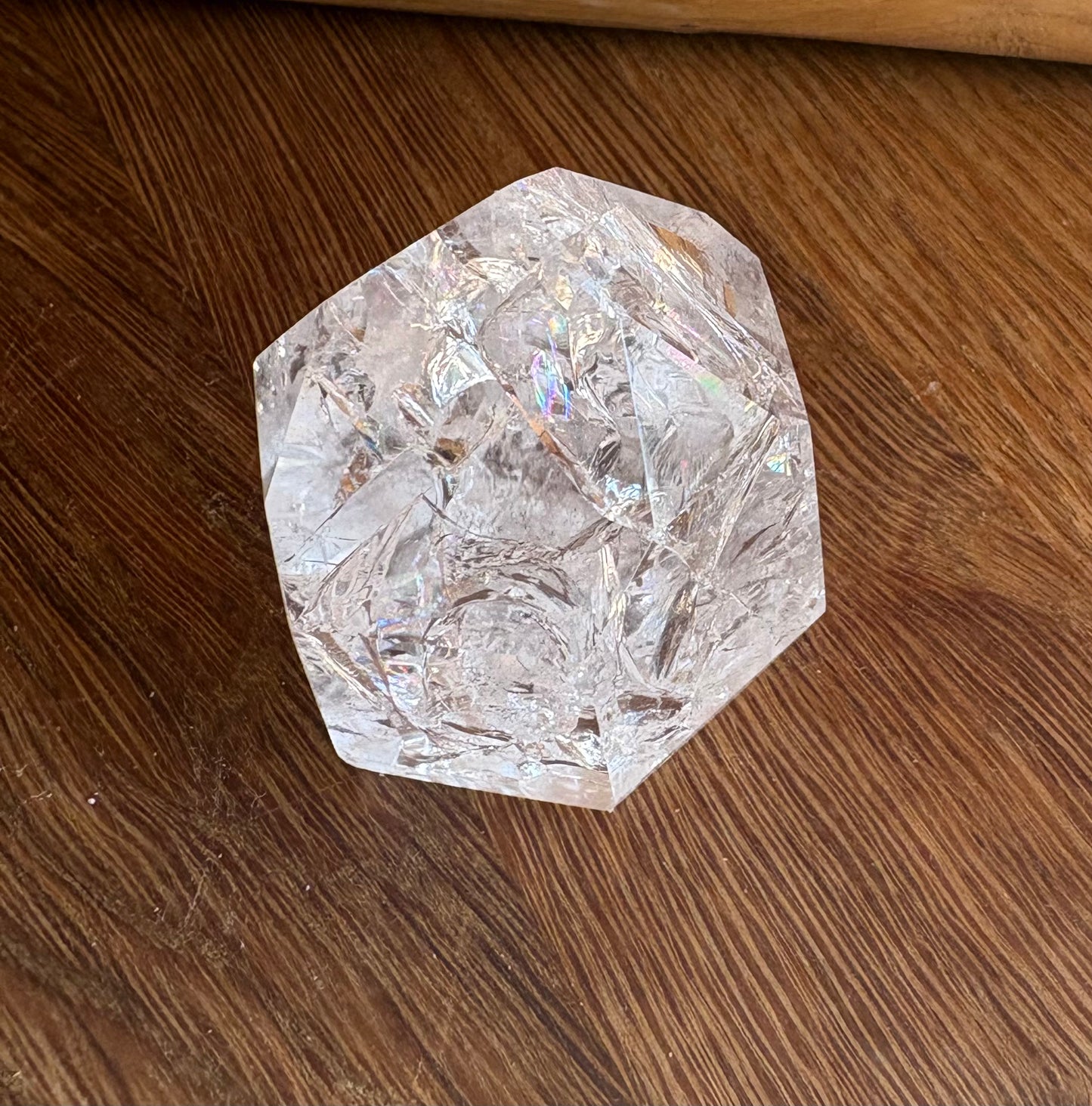 Fire & ice quartz mini point