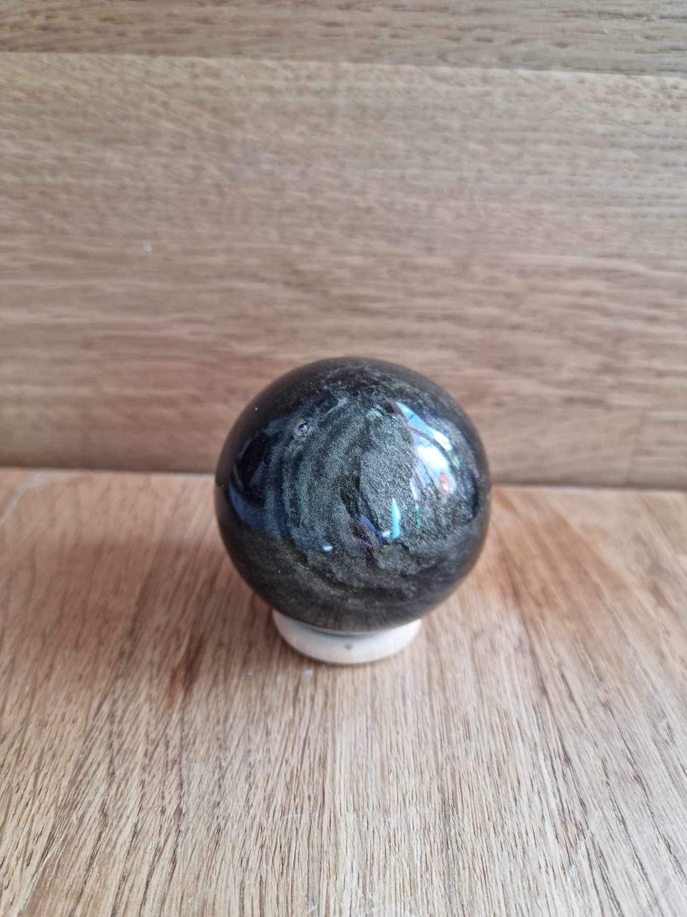 Sheen obsidian sphere