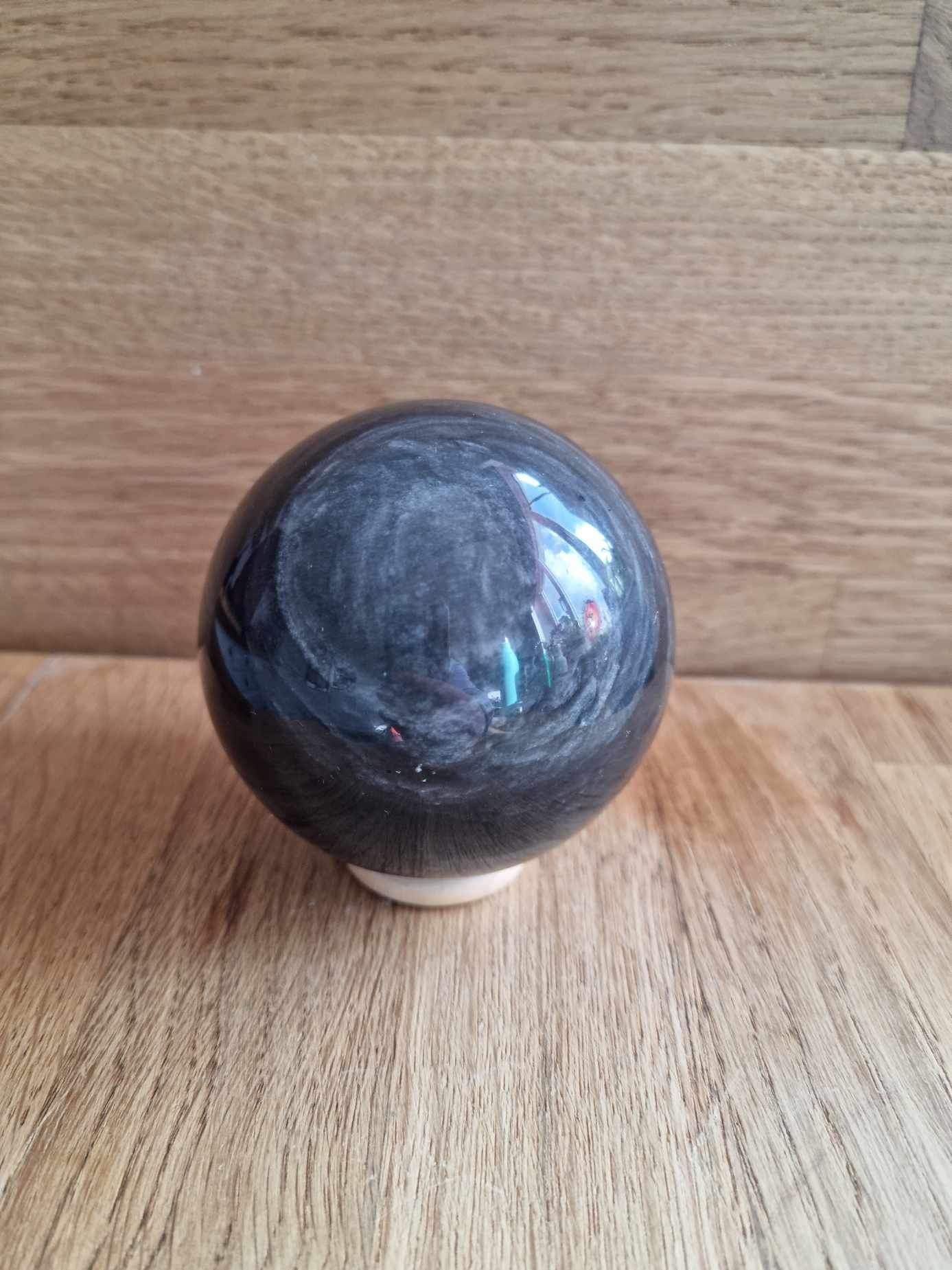 Sheen obsidian sphere