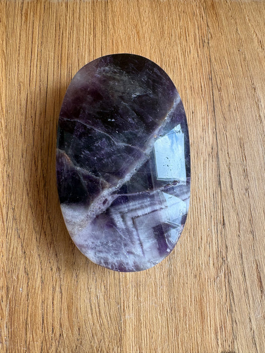 Chevron amethyst palm stone