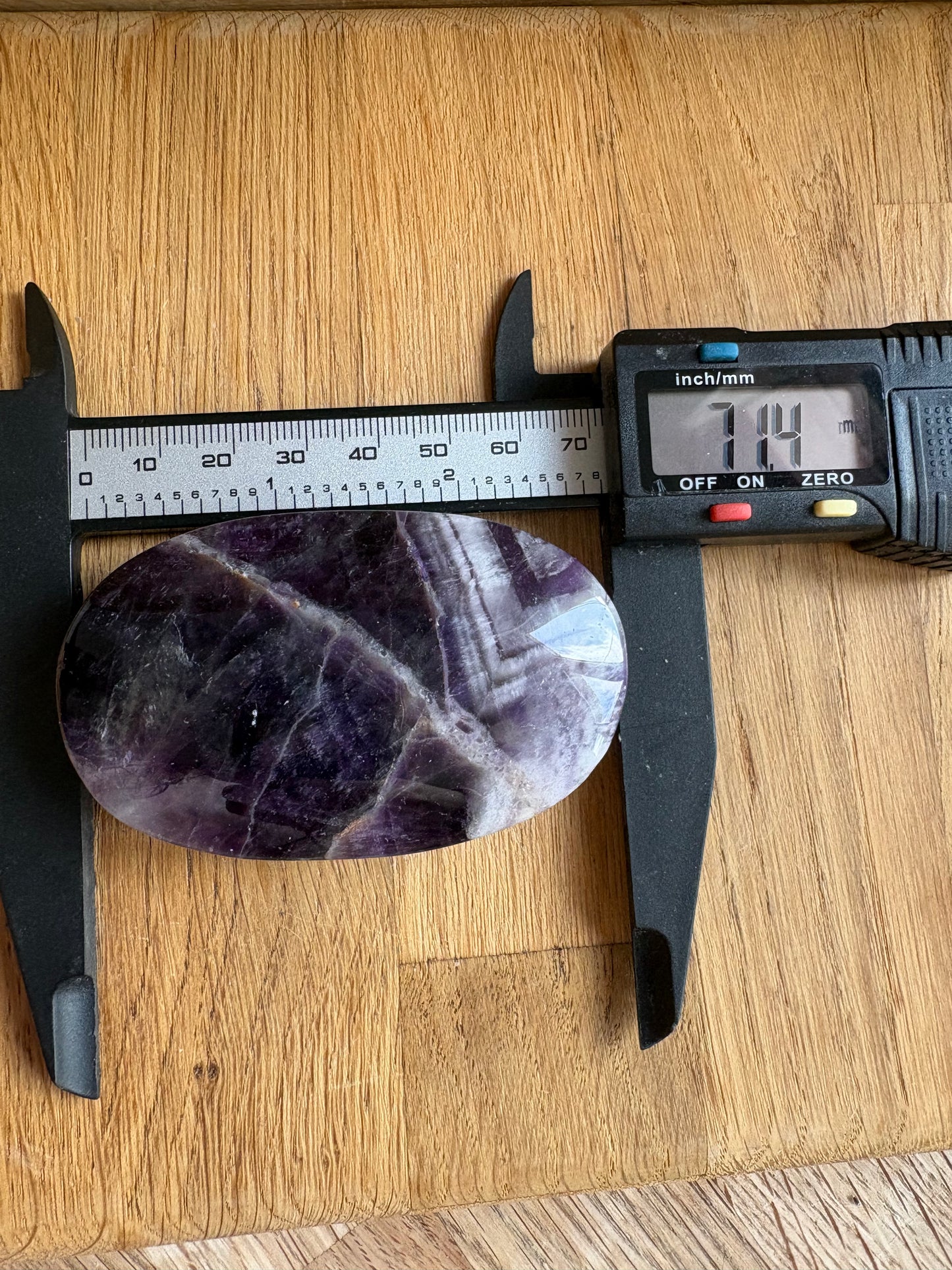 Chevron amethyst palm stone