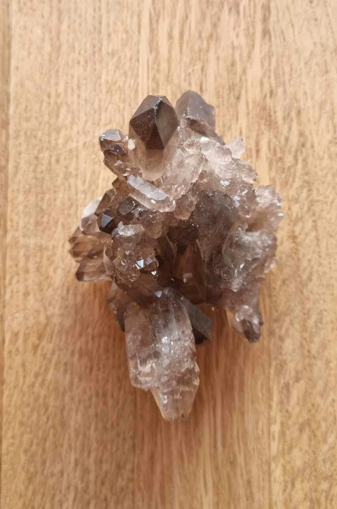 Smoky quartz cluster