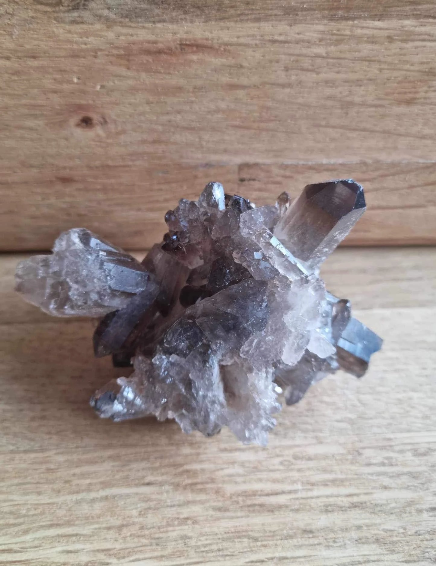 Smoky quartz cluster