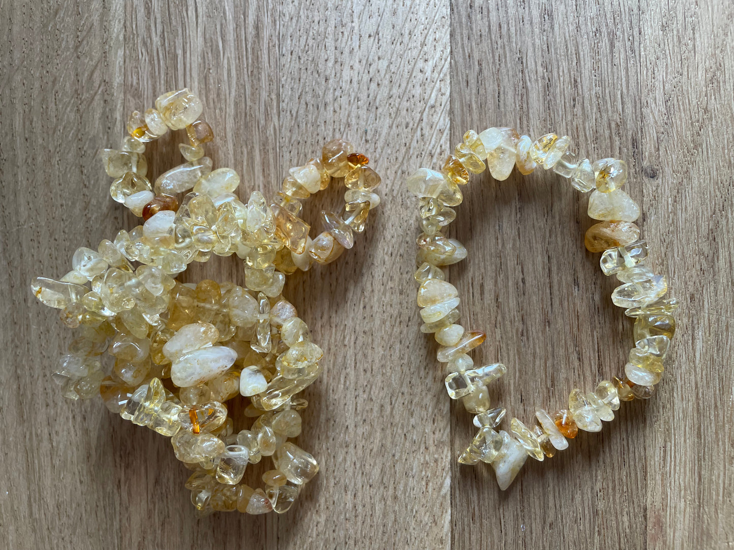 Citrine chip bracelet