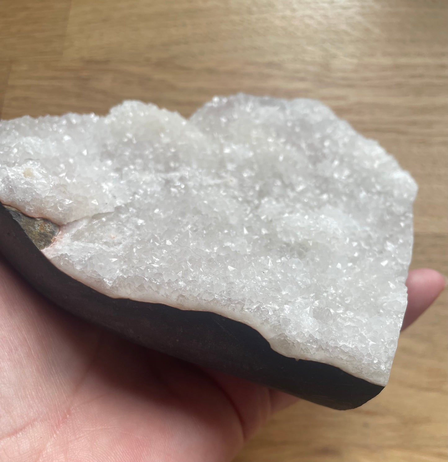 Quartz druzy heart, 12.81cm wide