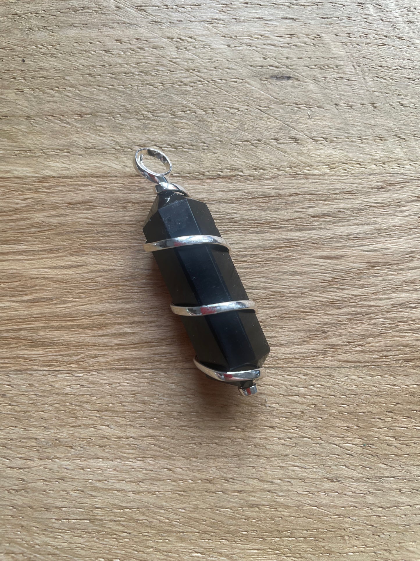 Black obsidian pendant