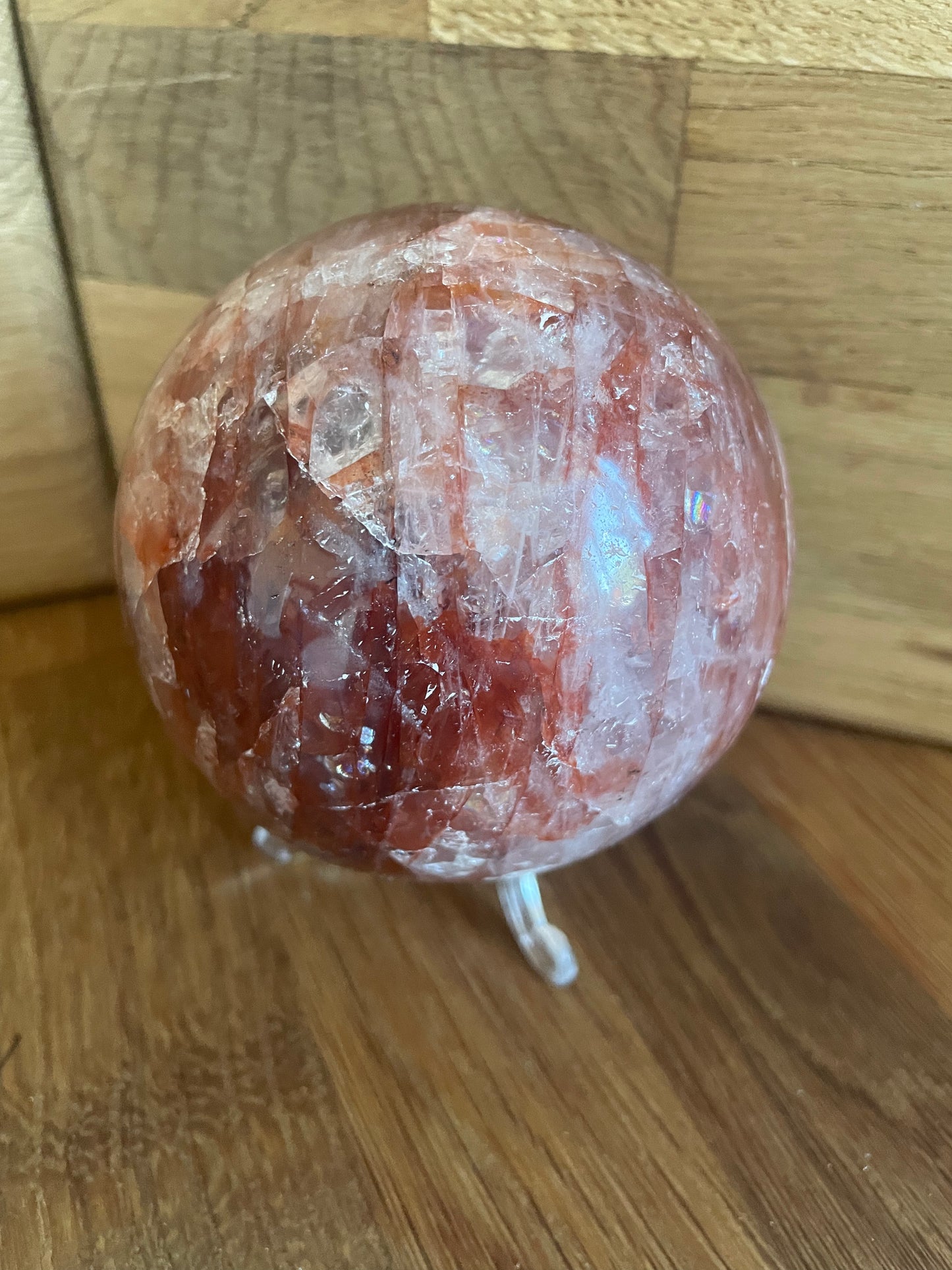 Hematoid (fire) quartz sphere, 8.45cm - was £59.50, now £48