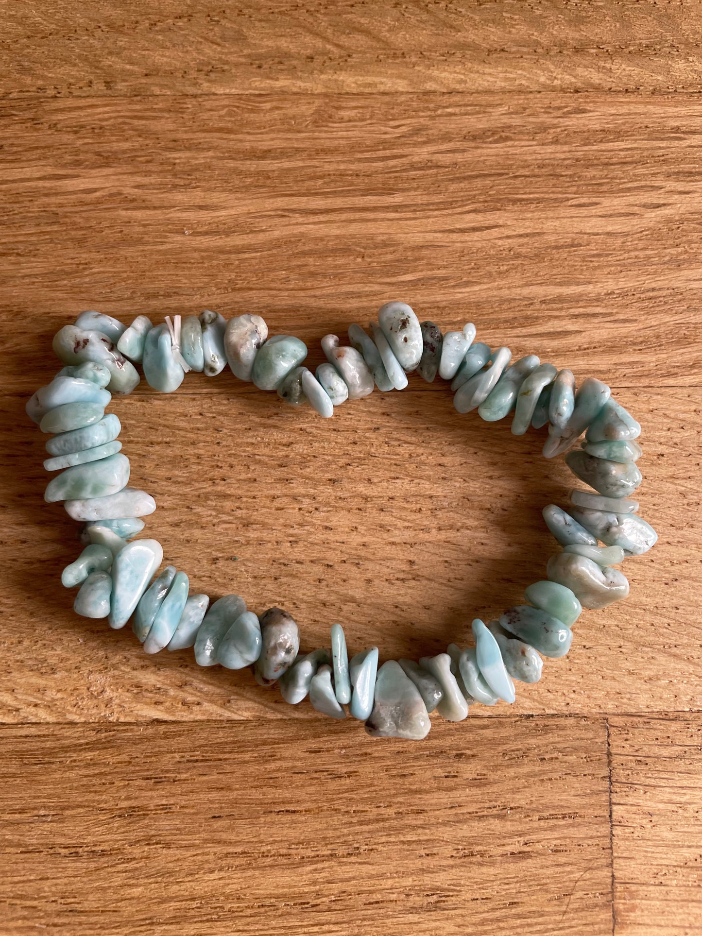 Larimar chip bracelet