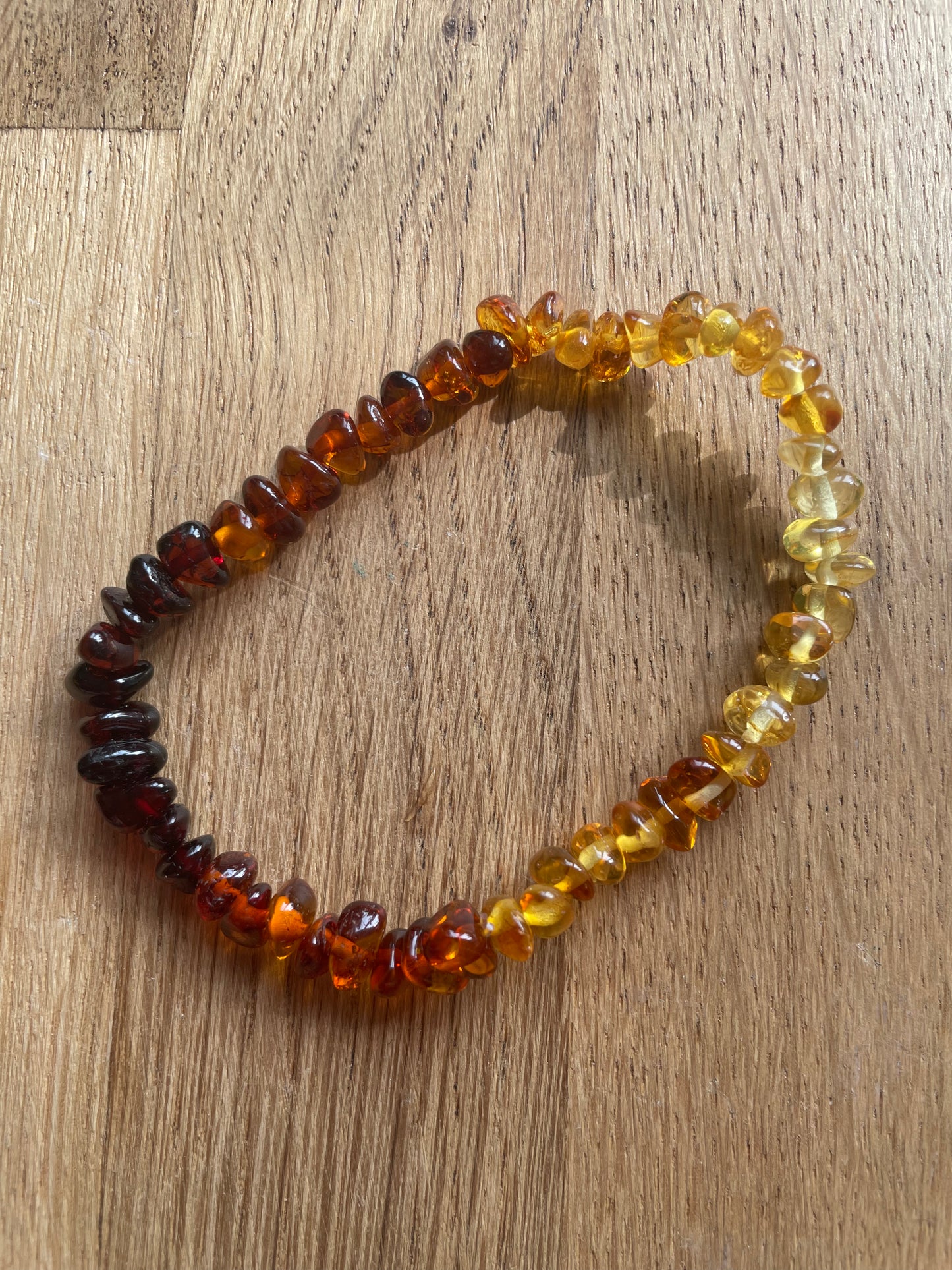 Amber chip bracelet