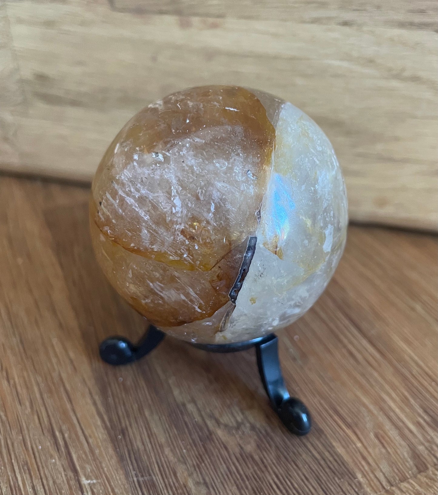 Golden healer quartz sphere, 5.53cm