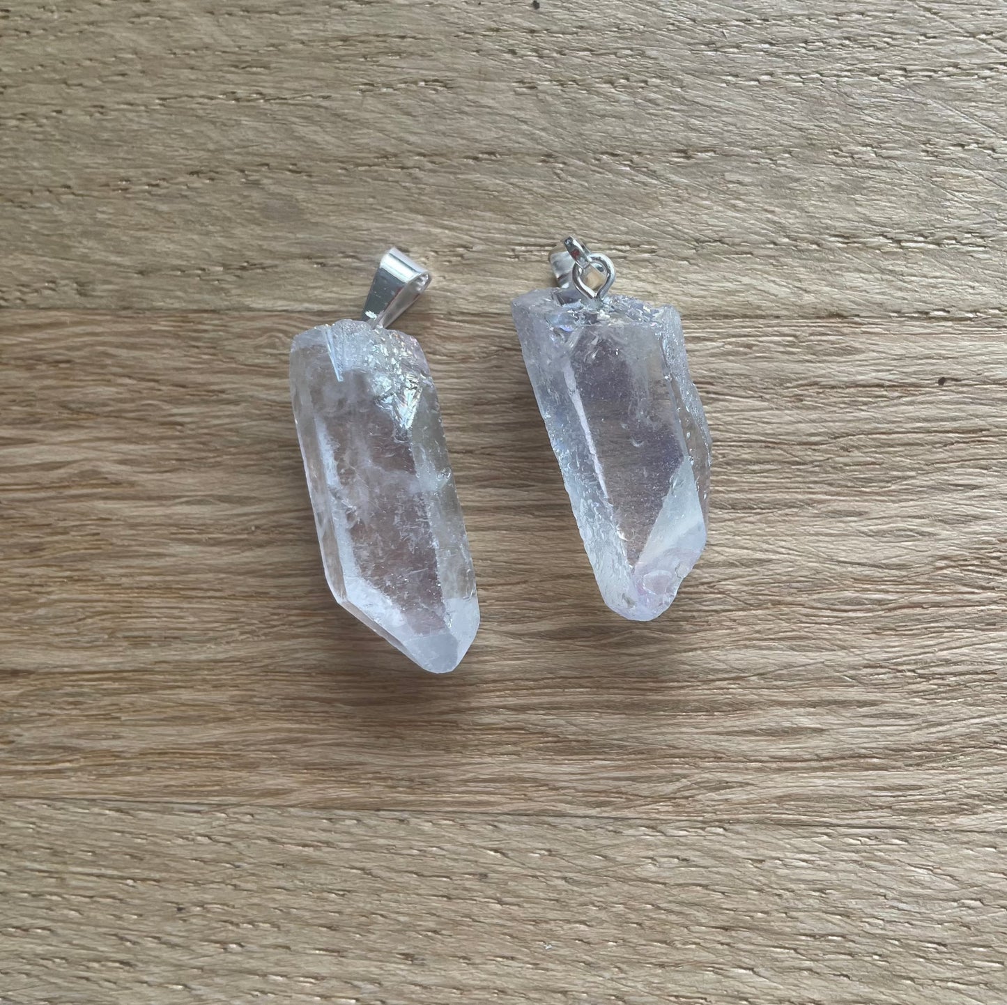 Angel aura quartz pendant